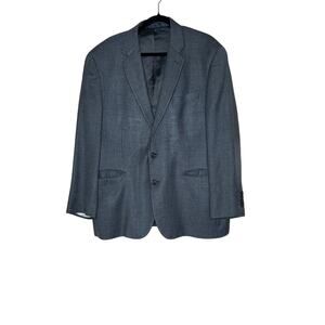 Ralph Lauren size 46R Blazer silk/wool/cashmere gray plaid double vent evenings